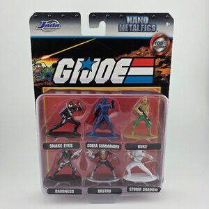 2020 Jada Toys G.I. Joe Nano Metalfigs 6 Cie-Cast Mini Action Figures Set NEW